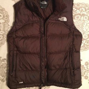 NORTH FACE BROWN PUFFER VEST